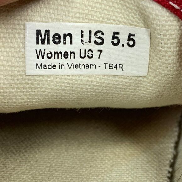 Vans Shoes Women's Size 5.5 Red Canvas Low Classic Casual Athletic Sneakers‎ - Picture 10 of 10